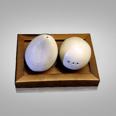 Salt & Pepper Egg Set with Tray