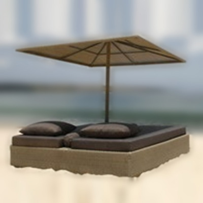 Cama de día SQ-DD con sombrilla